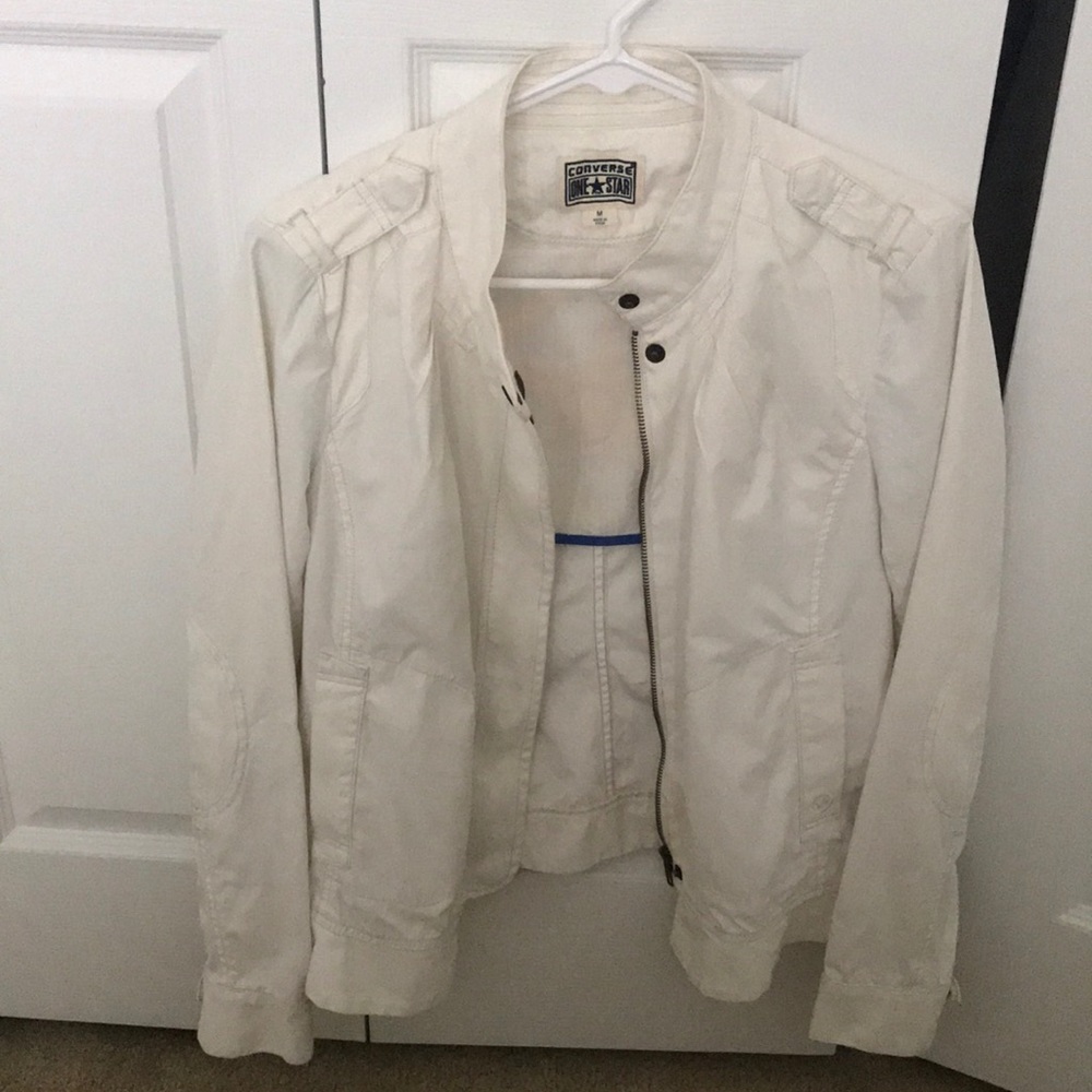 Converse All Star White Jacket Medium
